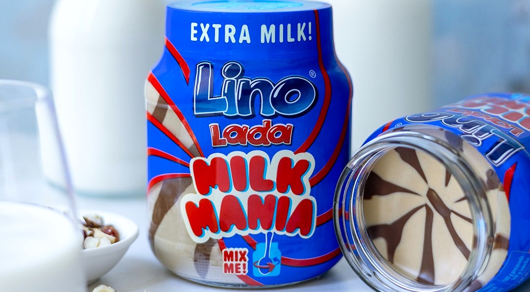 Der neue Hit in der Lino-Kollektion: Milk Mania – die perfekte Kombination aus Milch- und Haselnusscreme!