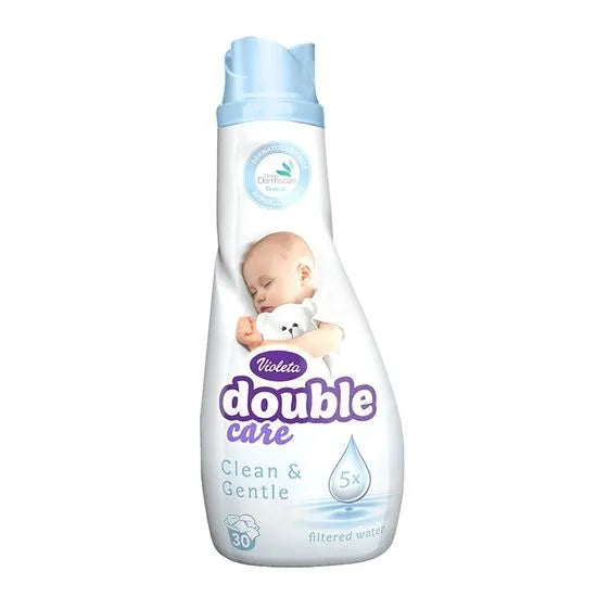 Violeta Double Care Weichspüler für Wäsche Clean & Gentle, 30 Wäschen, 900 ml
