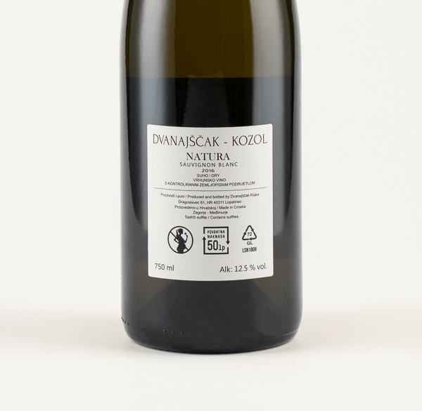 Dvanajščak - Natura Sauvignon Mohokos 0,75 l