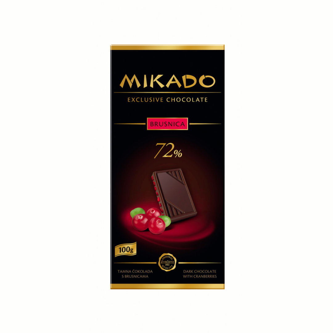 Mikado Exclusive Schokolade mit Preiselbeeren Zvečevo (BRUSNICA)