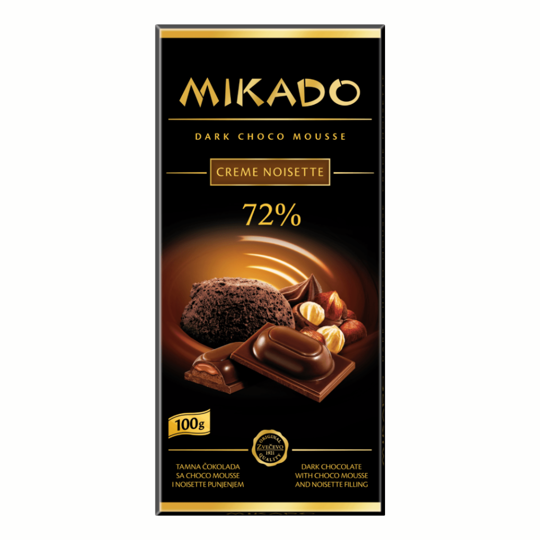 Mikado Dark Choco Mousse Schokolade Crème Noisette Zvečevo (CREME NOISETTE)