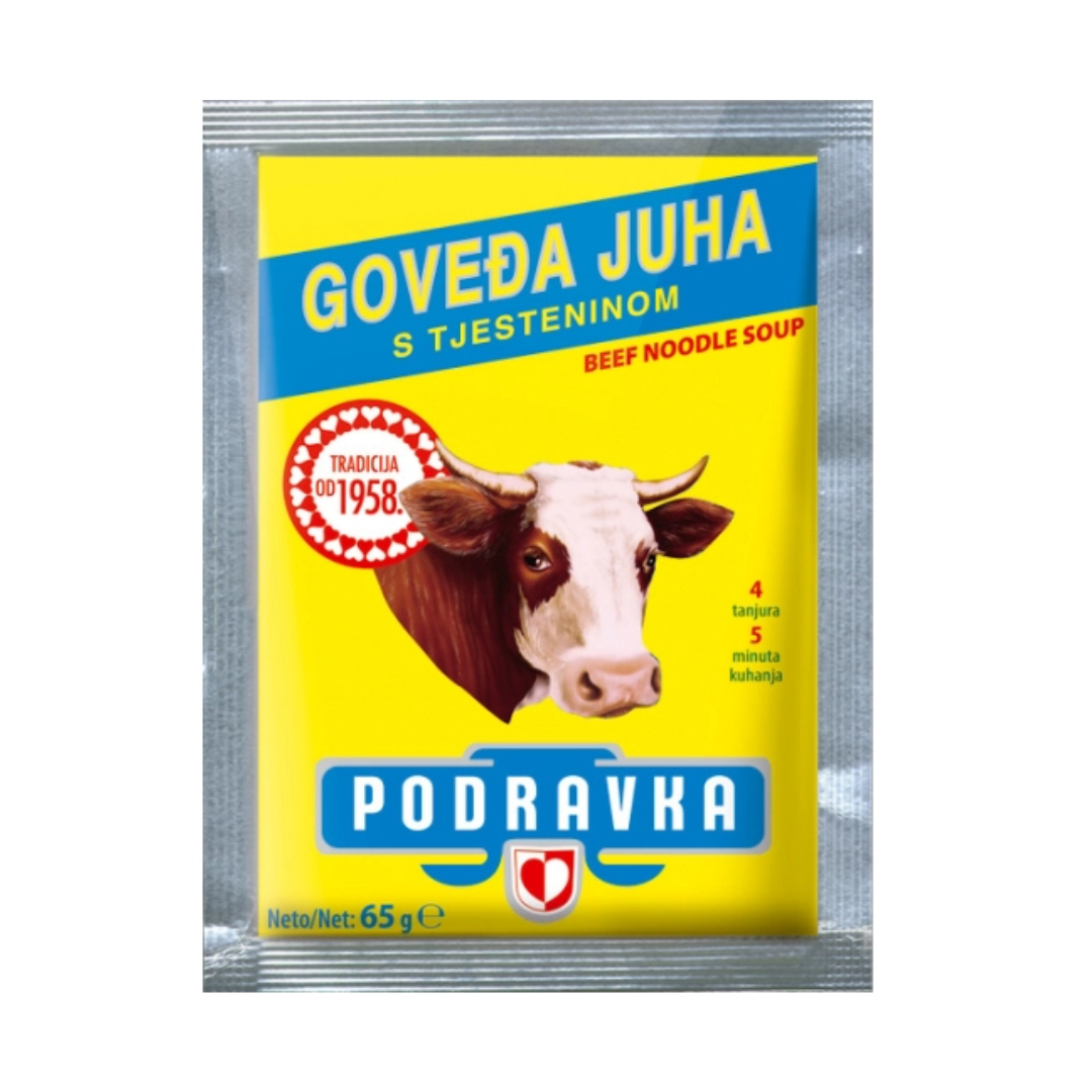 Podravka Rinderbrühe mit Nudeln (GOVEĐA JUHA S TJESTENINOM)