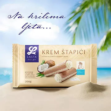 Roomstokjes met kokoslasta (KREM ŠTAPIĆI KOKOS)
