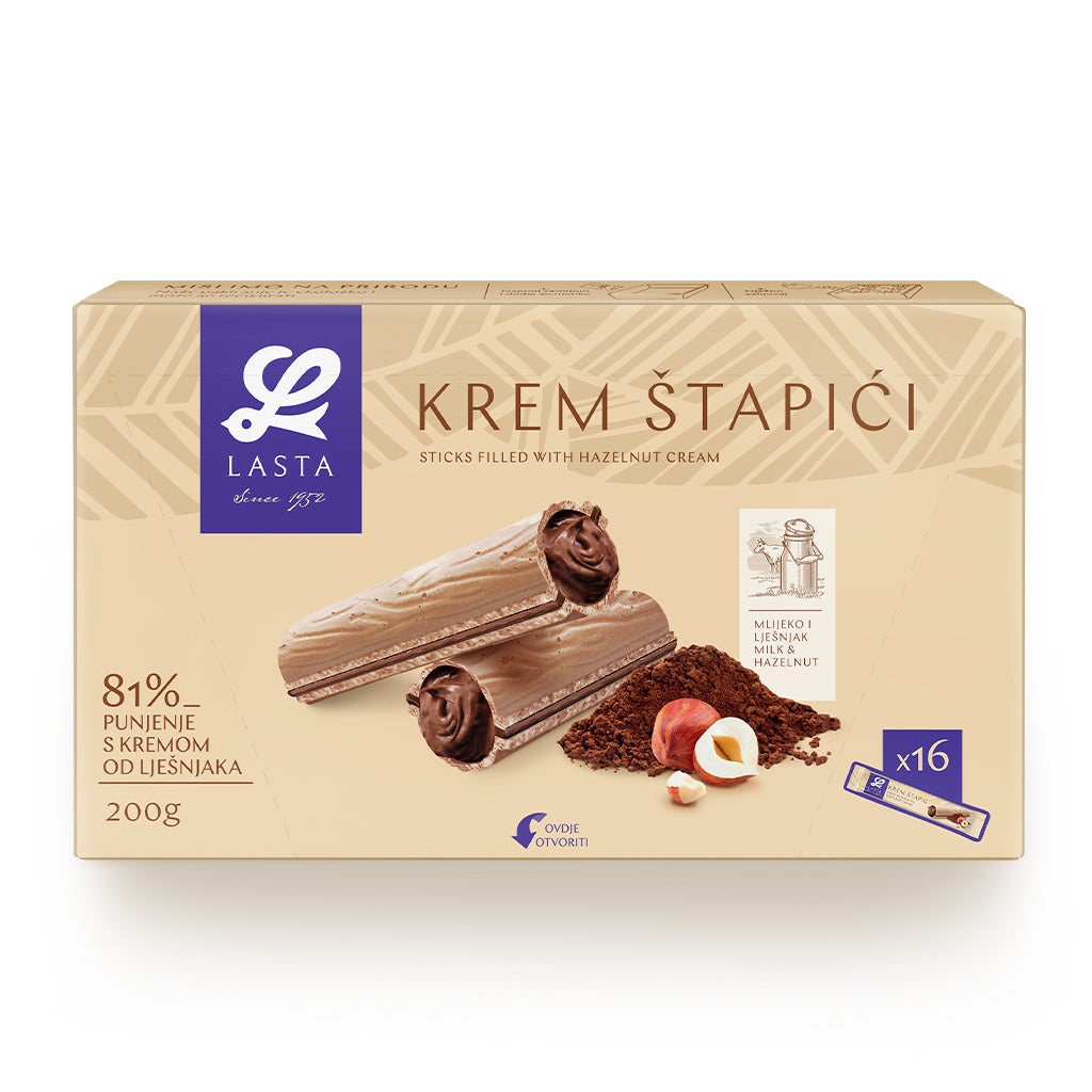 Crèmesticks met hazelnootlasta (KREM ŠTAPIĆI LJEŠNJAK)