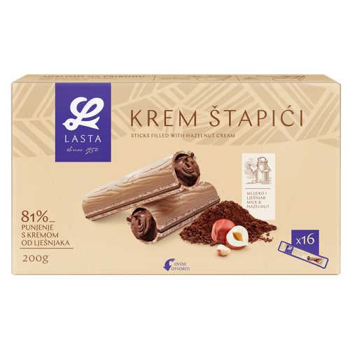 Crèmesticks met hazelnootlasta (KREM ŠTAPIĆI LJEŠNJAK)