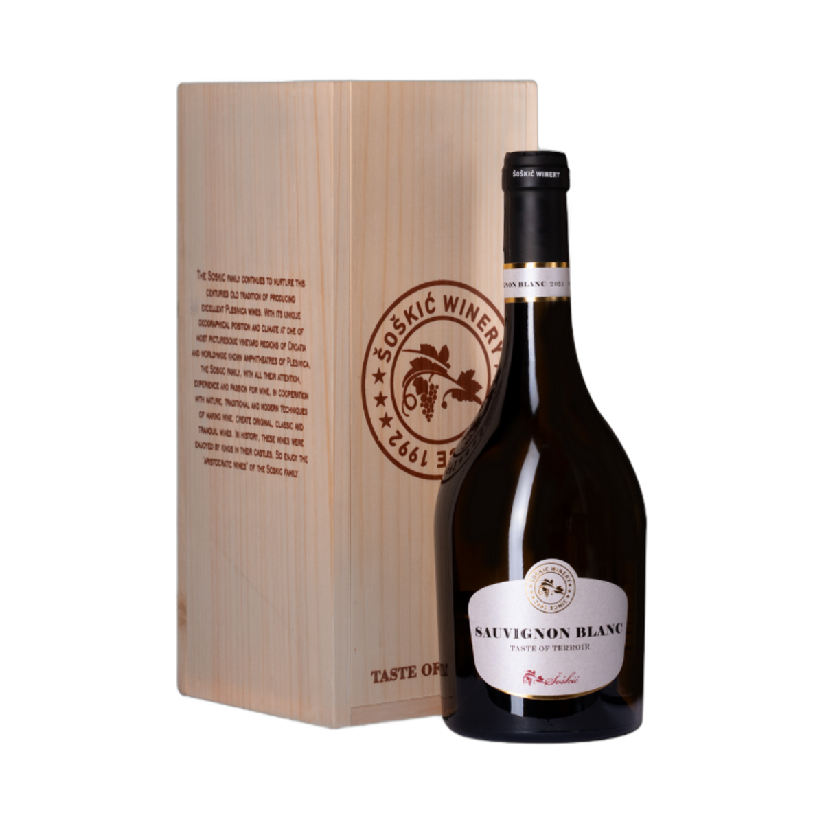 ŠOŠKIĆ SAUVIGNON BLANC TASTE OF TERROIR & WOODEN BOX