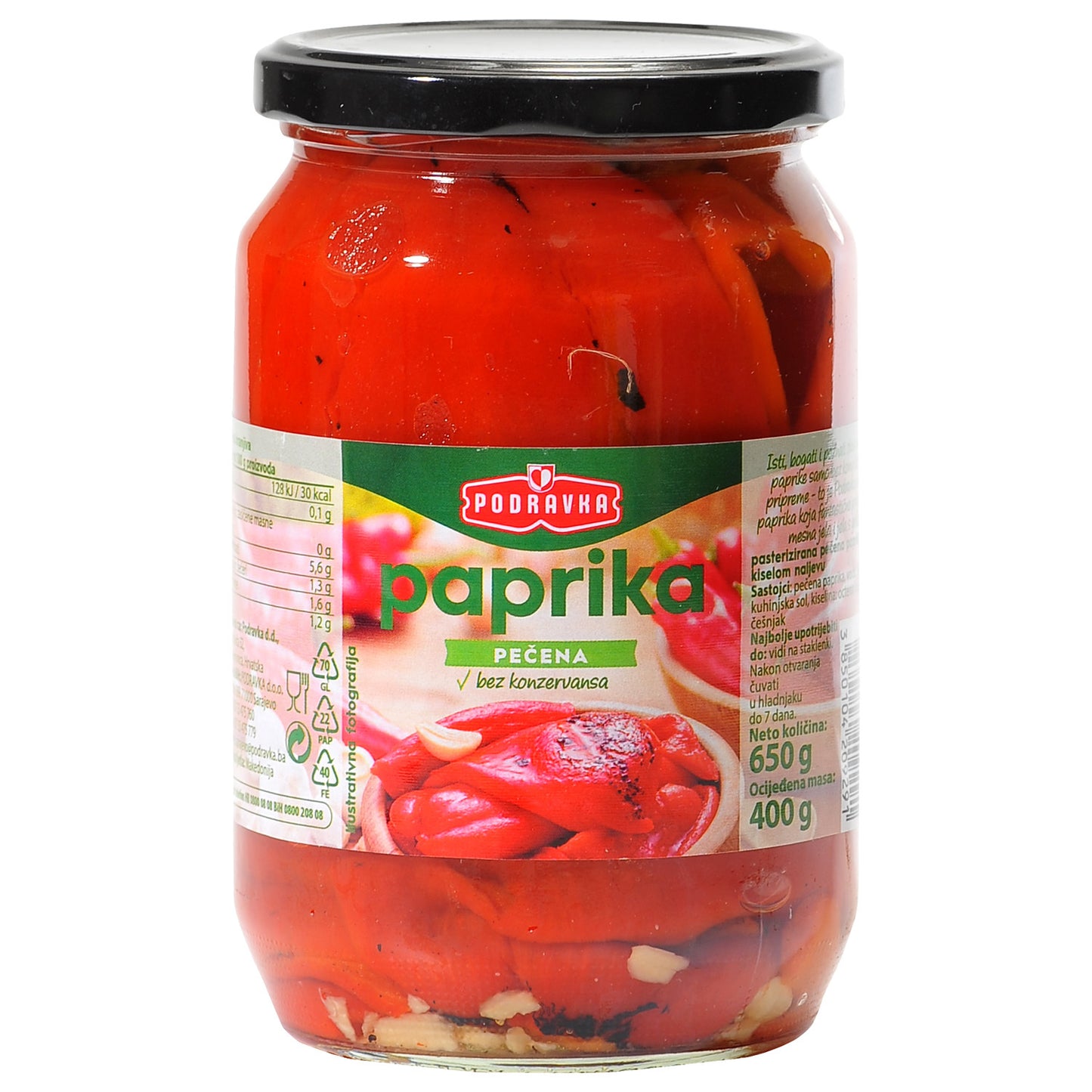 geröstete Paprika Podravka (PEČENA PAPRIKA)