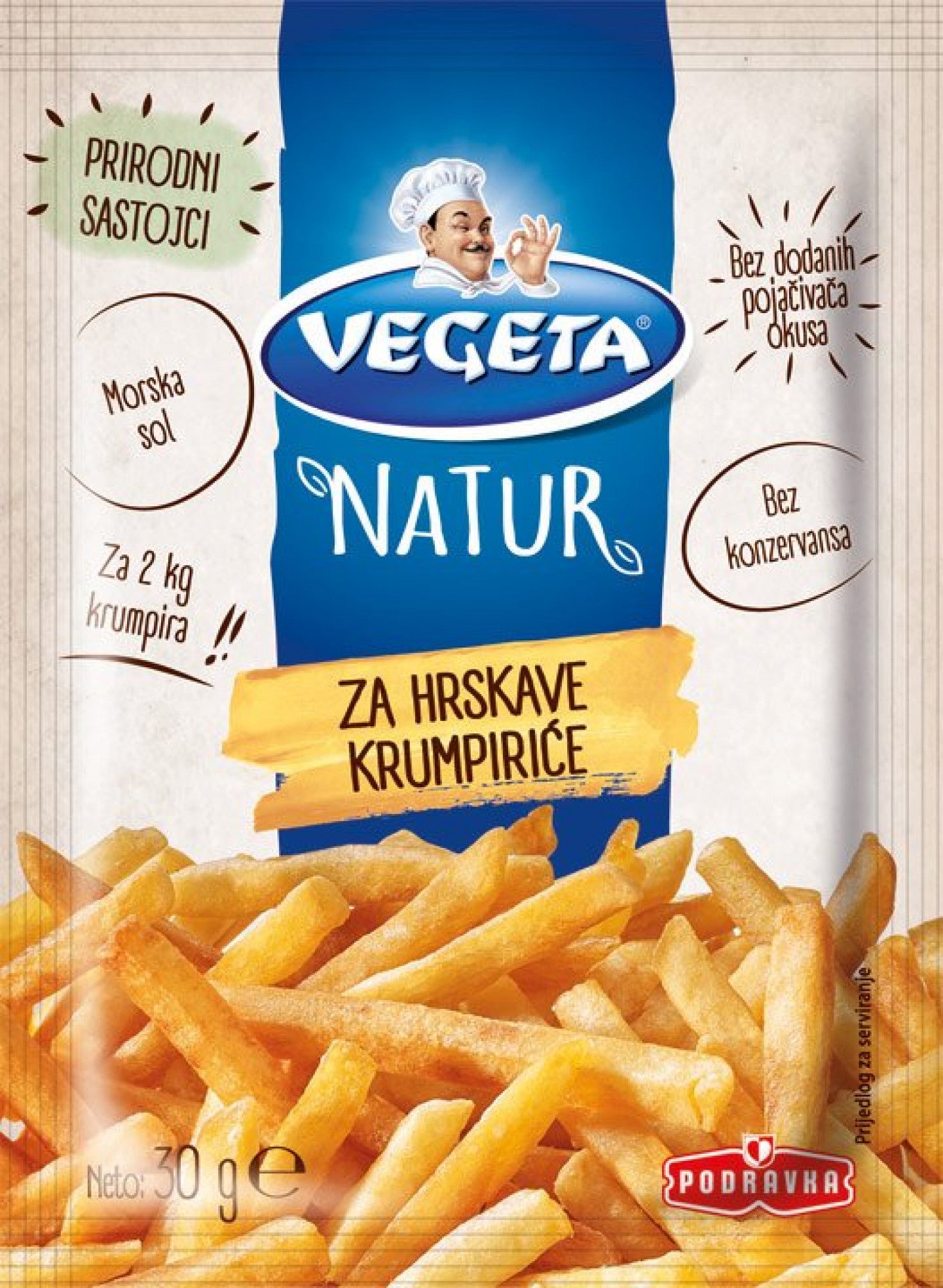 Vegeta Natur Gewürze für Pommes (HRSKAVI KRUMPIR)