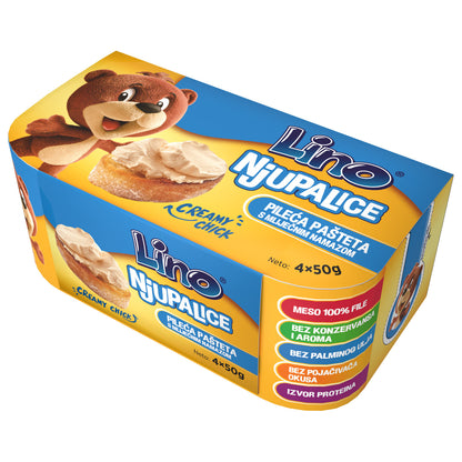 Lino Njupalice Hühnerpastete mit Milchaufstrich (PILEĆA PAŠTETA S MLIJEČNIM NAMAZOM)