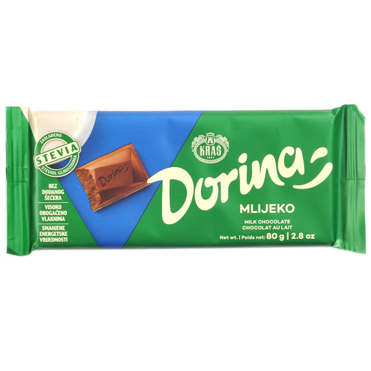 Dorina melkchocolade zonder toegevoegde suiker (MLIJEČNA STEVIA BEZ ŠEĆERA) 