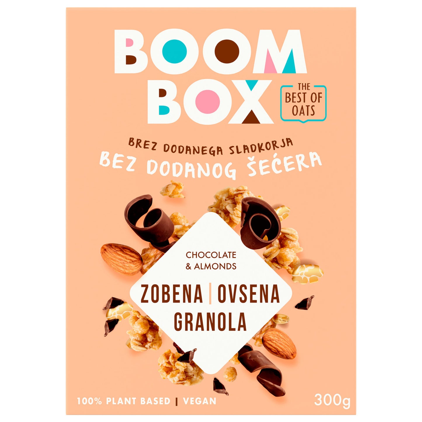 BOOM BOX Hafergranola mit Schokolade und Mandeln (ČOKOLADA I BADEM)