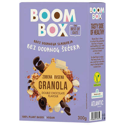 BOOM BOX Hafergranola mit dunkler und weißer Schokolade (TAMNA I BIJELA ČOKOLADA) (