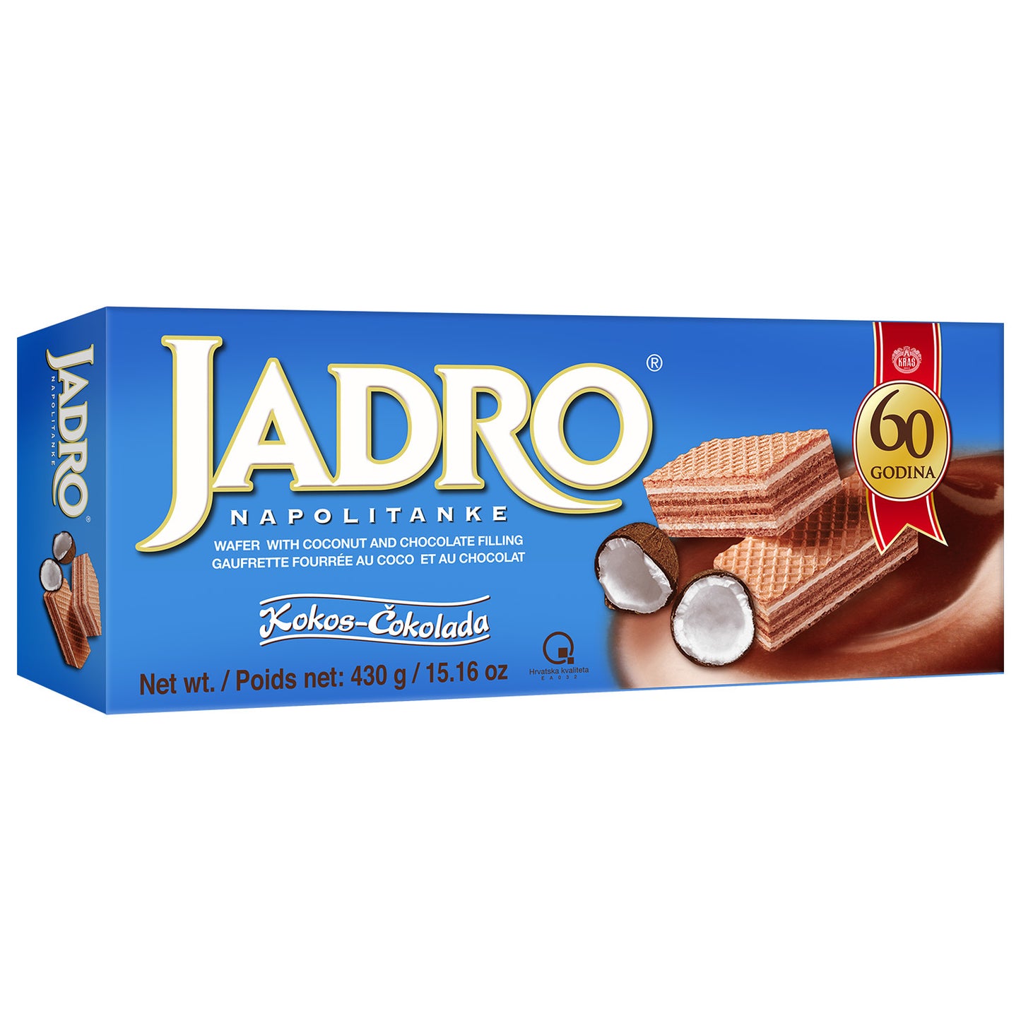 Jadro Waffeln Kokosnuss und Schokolade (NAPOLITANKE KOKOS-ČOKOLADA)