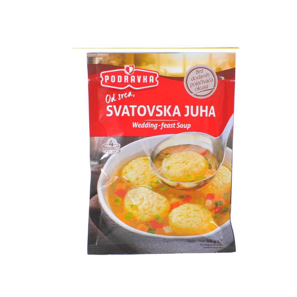 Hochzeitssuppe Gemüsesuppe mit Griesklößchen Podravka (SVATOVSKA JUHA)