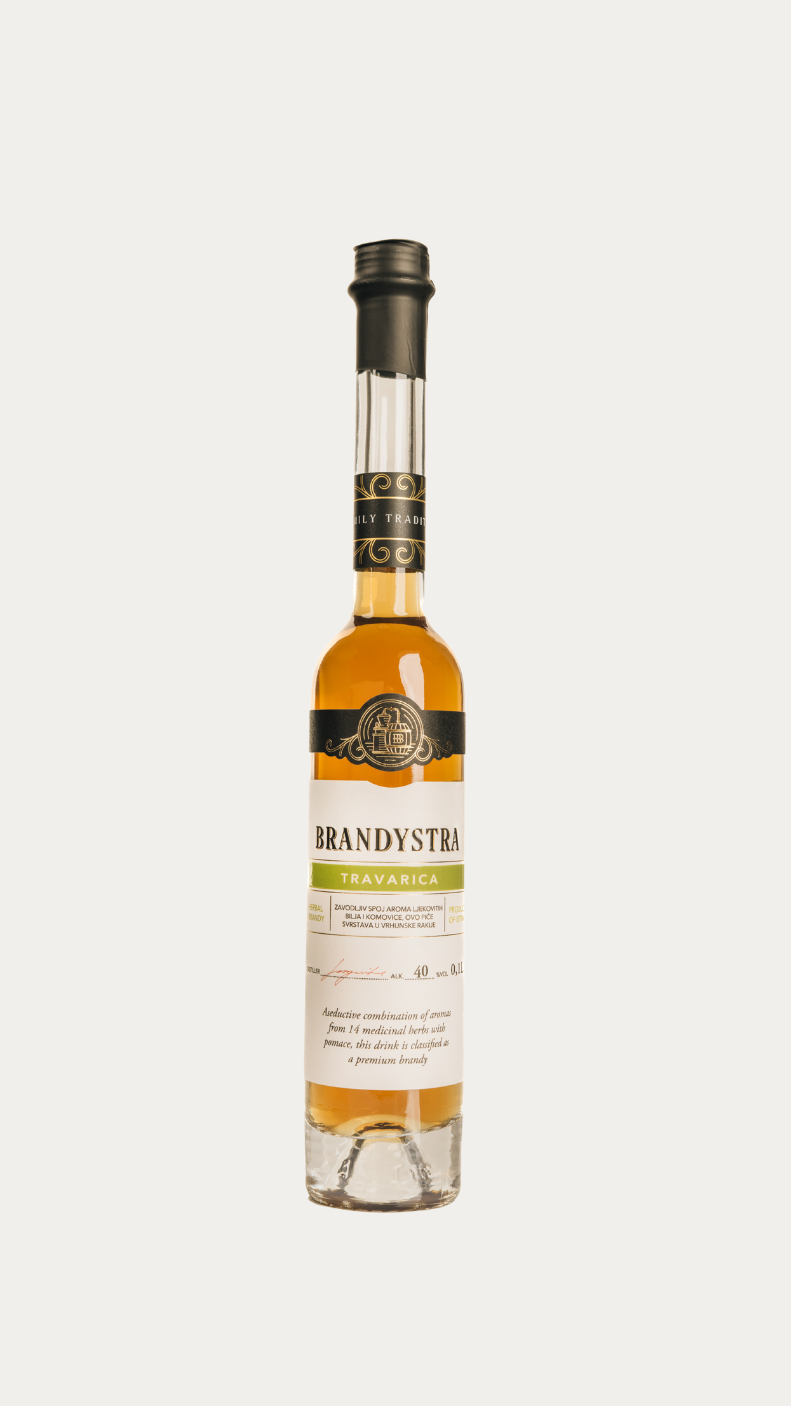 Brandystra Travarica Kräuterschnaps 0,1 l 40 % (TRAVARICA)