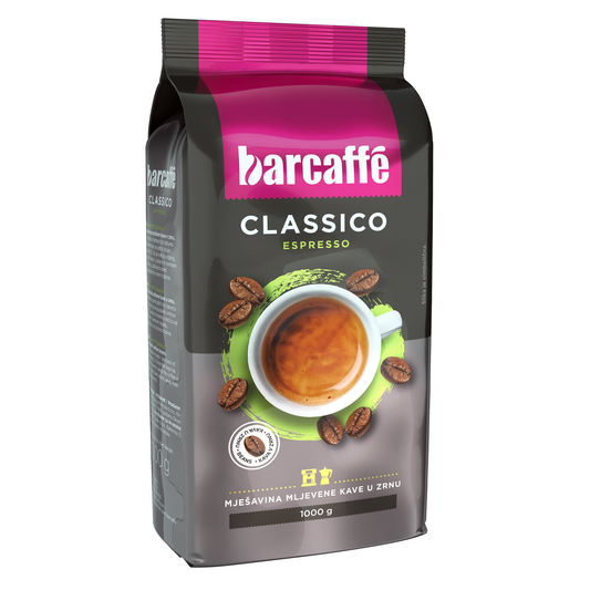 Barcaffe Classico Espresso ongemalen 1kg (NEMLJEVENA KAVA)