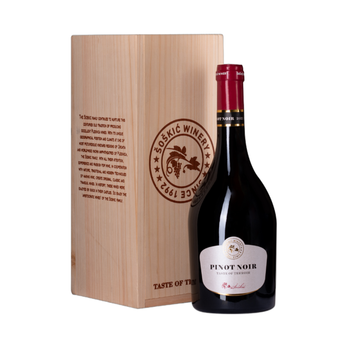 ŠOŠKIĆ PINOT NOIR TASTE OF TERROIR & WOODEN BOX
