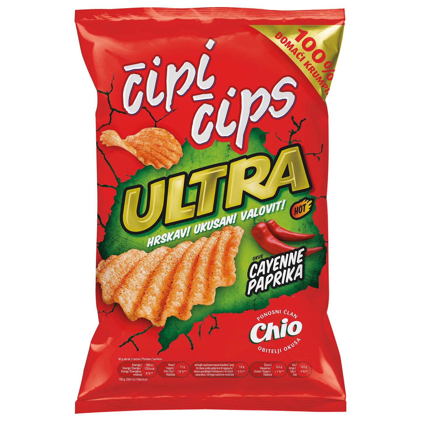 Čipi lips ULTRA, paprika - Online Bestellen I Kroatische Produkte