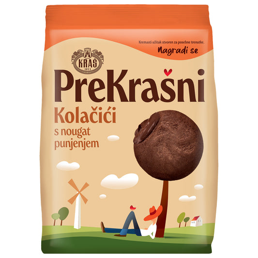 Prekrašni-koekjes met nougatvulling Kraš (NOUGAT)