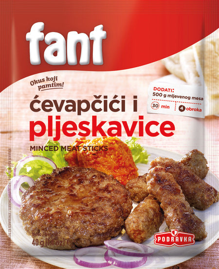 Mengsel voor Hamburger Fant (ČEVAPČIĆI I PLJESKAVICE)