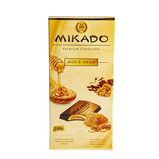 Mikado Premium Schokolade Honig und Walnüsse (MED I ORAH)