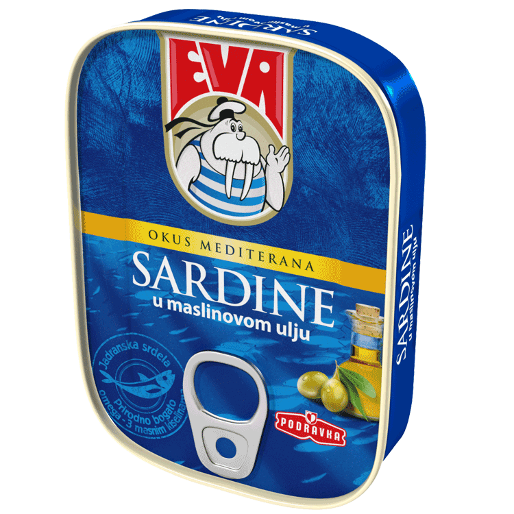 Sardinen in Olivenöl Eva (SARDINE U MASLINOVOM ULJU)