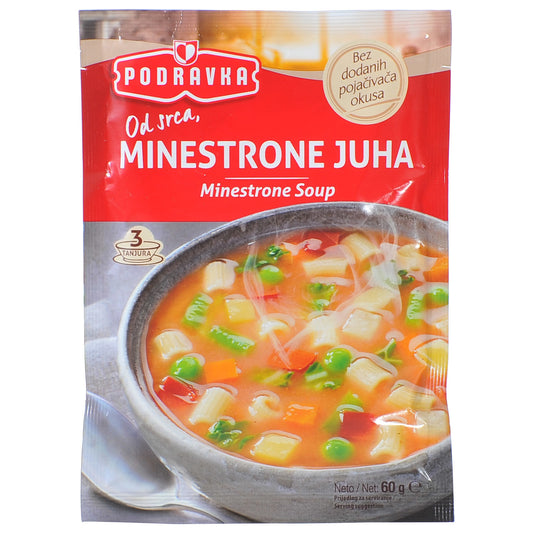 Minestrone Suppe - Gemüsesuppe mit Nudeln Podravka (MINESTRONE JUHA)