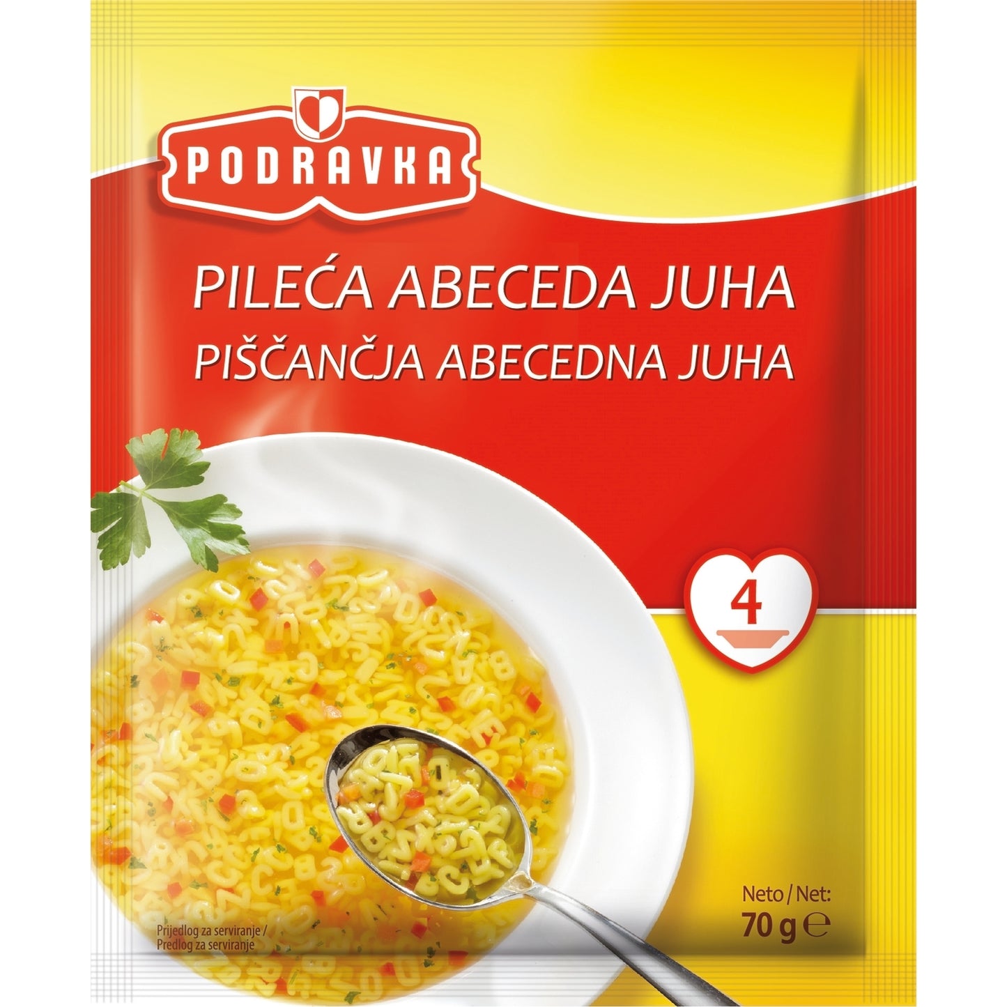 Hühnersuppe Podravka (PILEĆA ABECEDA JUHA)