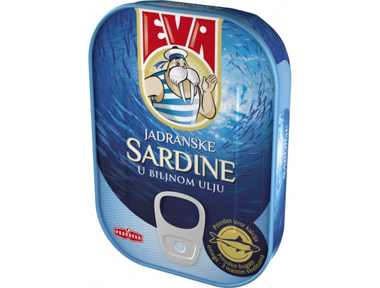 Sardines in plantaardige olie Eva (JADRANSKE SARDINE U BILJNOM ULJU)