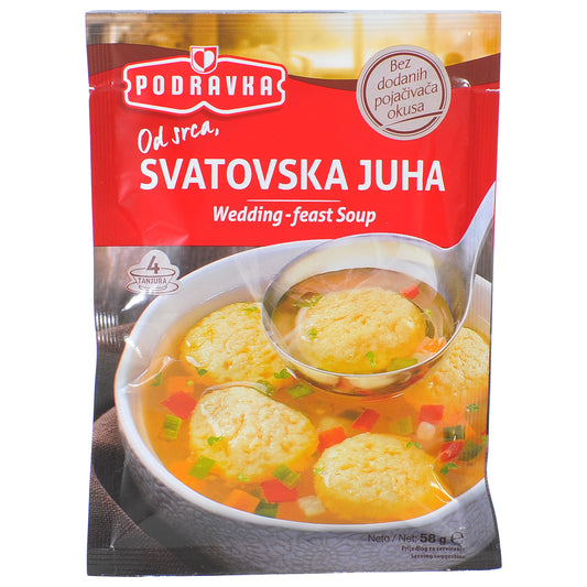 Hochzeitssuppe Gemüsesuppe mit Griesklößchen Podravka (SVATOVSKA JUHA)
